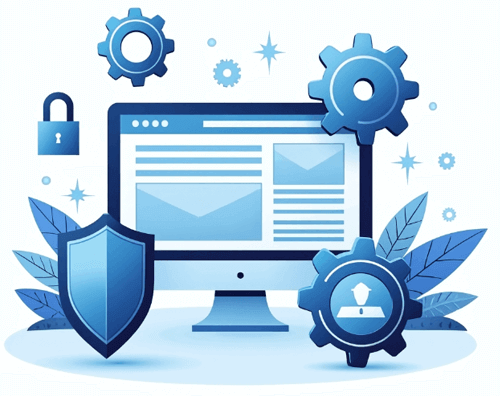 Professional website maintenance services showing security monitoring and performance optimization